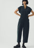 Cotton Velvet Cross Front Jumpsuit | Oil
